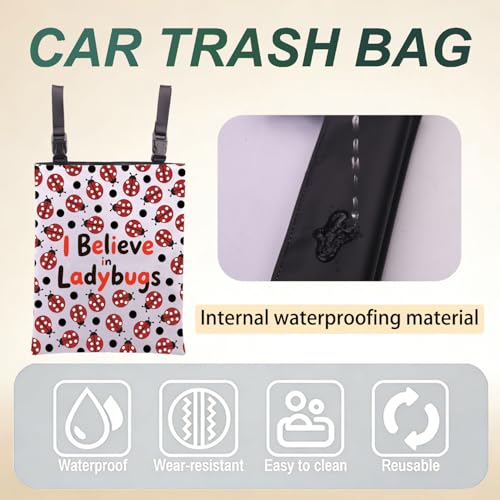 Cadeau pour les amateurs de coccinelle sac poubelle voiture lavable - 5