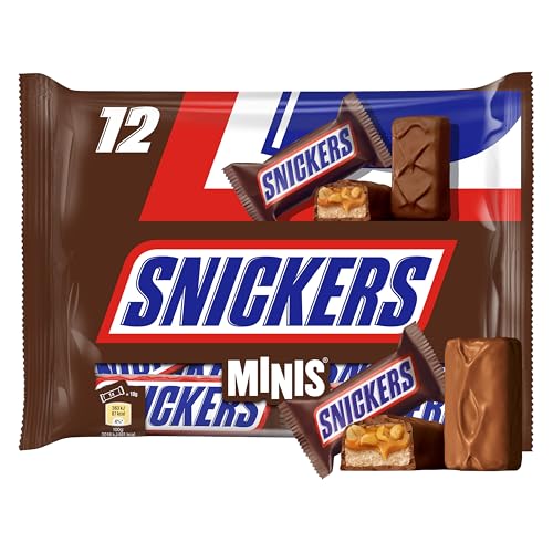 Snickers Minis Chocolatina con Deliciosa Crema de Cacahuete, Suave Caramelo y Trocitos de Cacahuete Recubiertos de Chocolate con Leche, Ideal como Regalo, 227 g