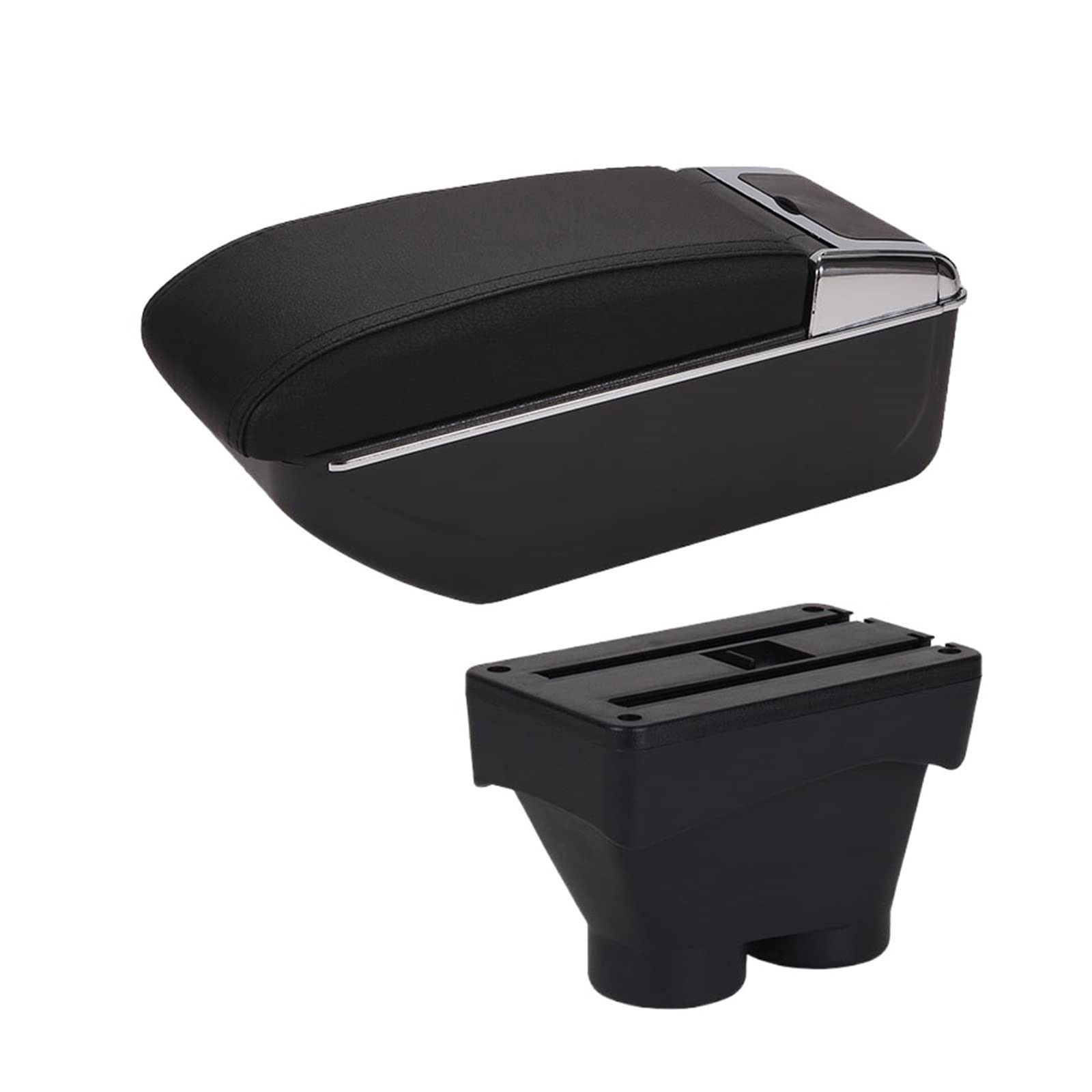 For Peugeot 208 Armrest Box Storage Box Car Holder Ashtray Interior Accessories Retrofit Parts USB 2012-2018(D2 NoUSB)