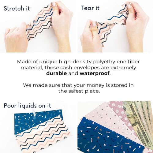 Clever Fox Geldumschläge für das Budgetsystem - Geldumschläge zum Budgetieren und Sparen, 12er-Pack in verschiedenen Farben, reiss- und wasserfest, + Tragetasche & 12 Budgetblätter - Küken