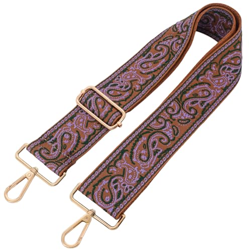 Image of Replacement 2 Inch Purse Strap - Adjustable Wide Shoulder Belt for Handbag, Tote & Messenger Bag(Earth Violet)