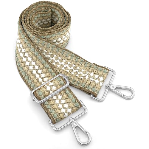 Image of Silvery Purse Straps Replacement Crossbody - Guitar Strap for Purse Crossbody