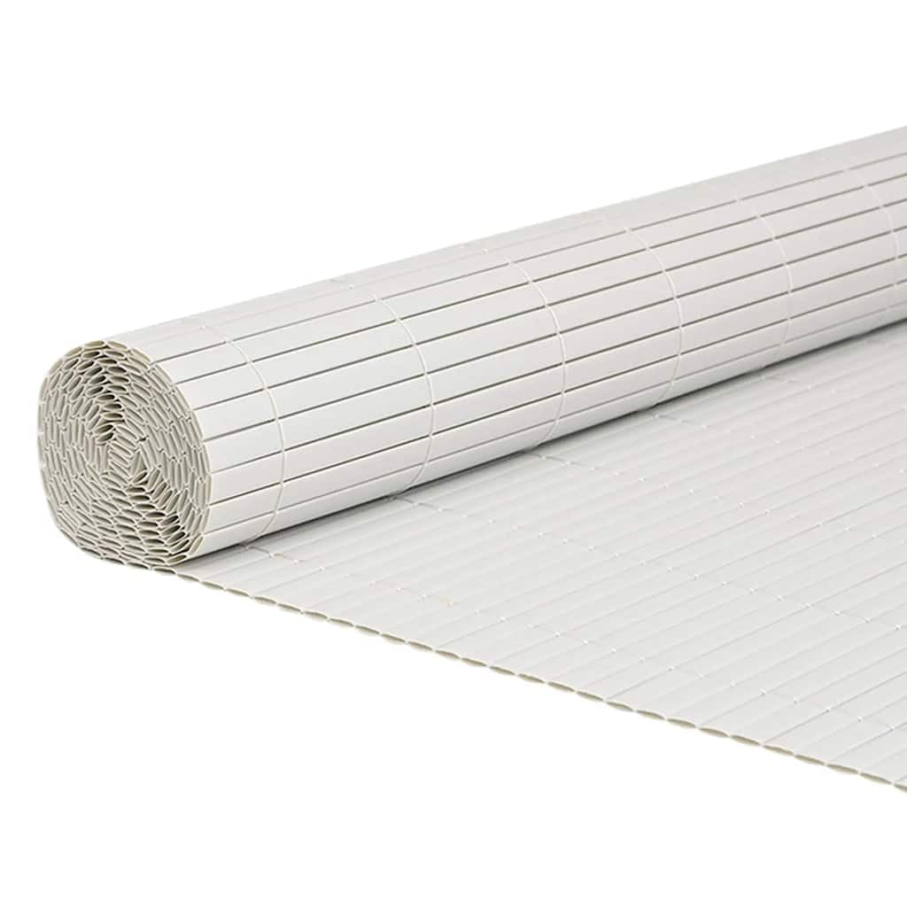 vidaXL Recinzione da Giardino Bifacciale Bianca 1,8x5 m in PVC, Pannello della Recinzione del Giardino, Recinzione in Giardino, Pannello del Giardino