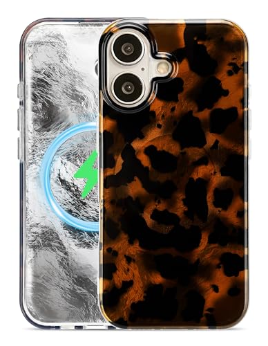 Coque de téléphone en TPU pour iPhone 16 compatible MagSafe Jusy ambre