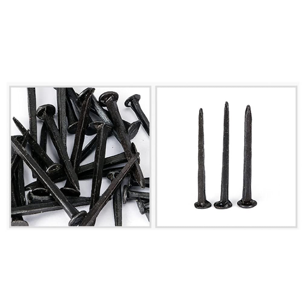 Clavos de ferretería, clavos de acero para ladrillos, Clavos de hierro negros pequeños, for clavos, for reparación calzado, aproximadamente 100 gramos - 19 mm(13mm)