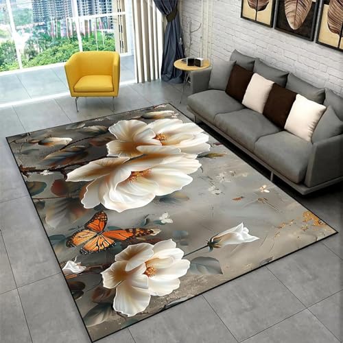 Tapis fleurs style chinois moderne 120x180cm de qualité supérieure - 5