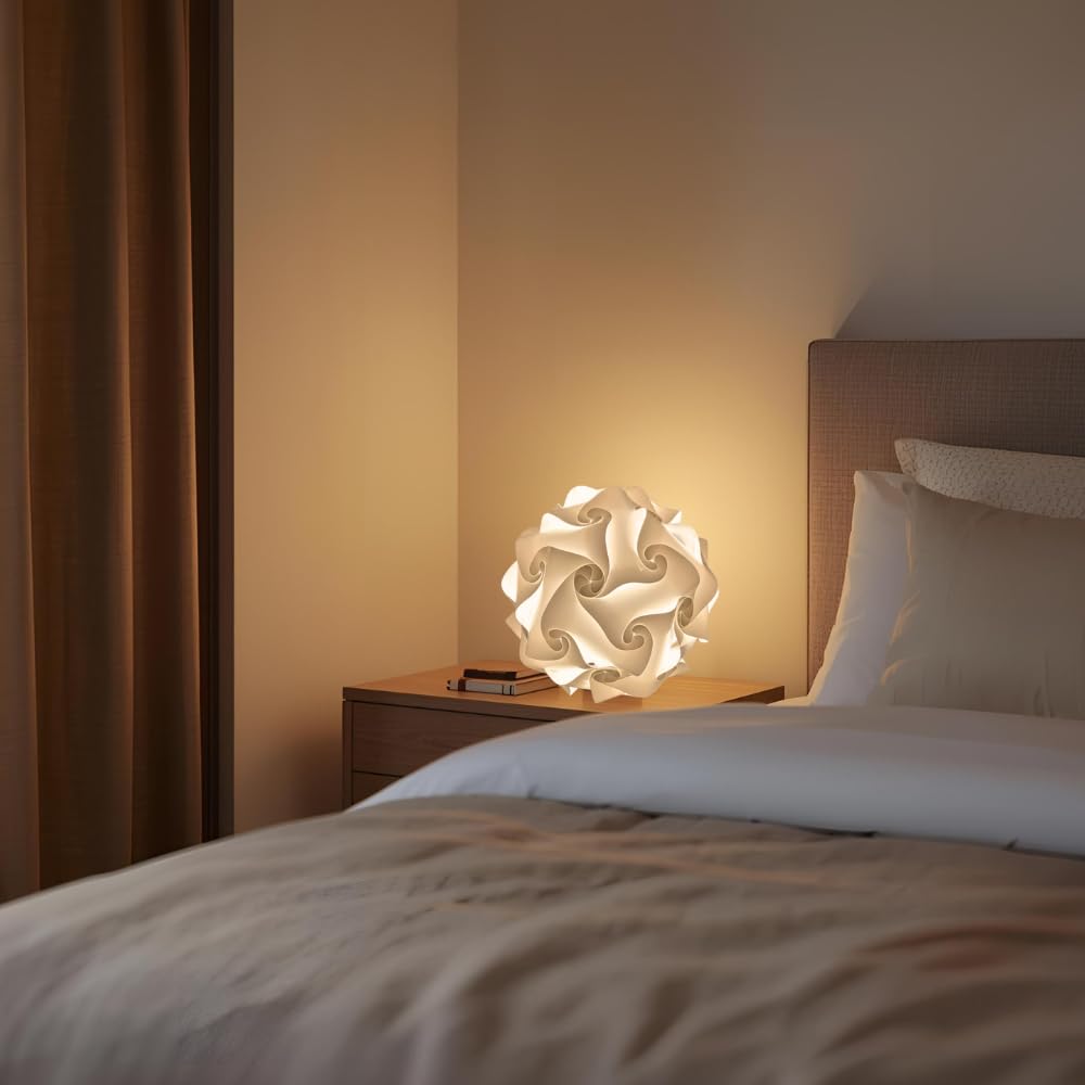 Lampadesign Lampada da comodino camera da letto Abat jour moderna tavolino tavolo soggiorno scrivania FIOCCO Sfera diametro 23 cm Lampade Lumi comodini Lampadine a Led E27 Luce calda soft lettura