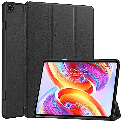 Compatible con TECLAST T50 Tablet 11 Pulgadas Case Tri-Fold Smart Tablet Case, Hard PC Back Shell Slim Case Multi- Viewing Angles Stand Hard Shell Folio Case Cover con Auto Wake Sleep(Svart)
