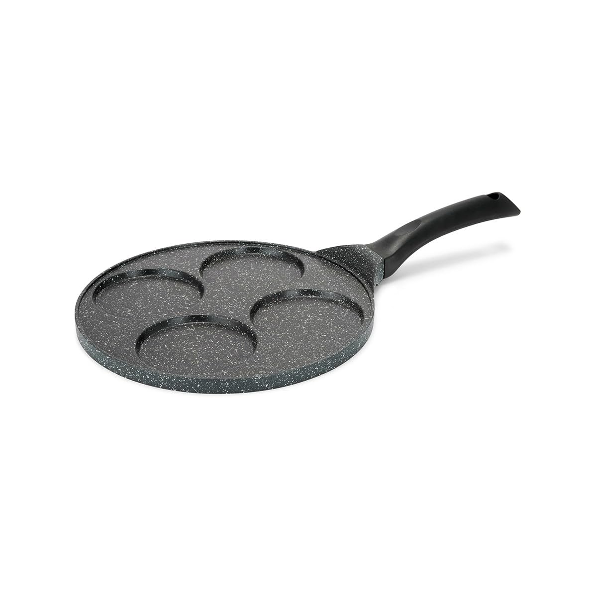 Livoo MEP148 - Sartén para tortitas antiadherente, Ø 26 cm, 4 huellas de Ø 10 cm, mango de baquelita, todo tipo de fuego, incluida inducción