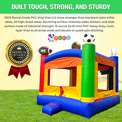 Crossover Rainbow Sports Inflatable Bounce House - 13 X 12 X 13 Foot - Big Inflatable Bouncer House Castle Unit For Kids - Outdoor Party Bounce House With Blower, Stakes, & Storage Bag #TOP2