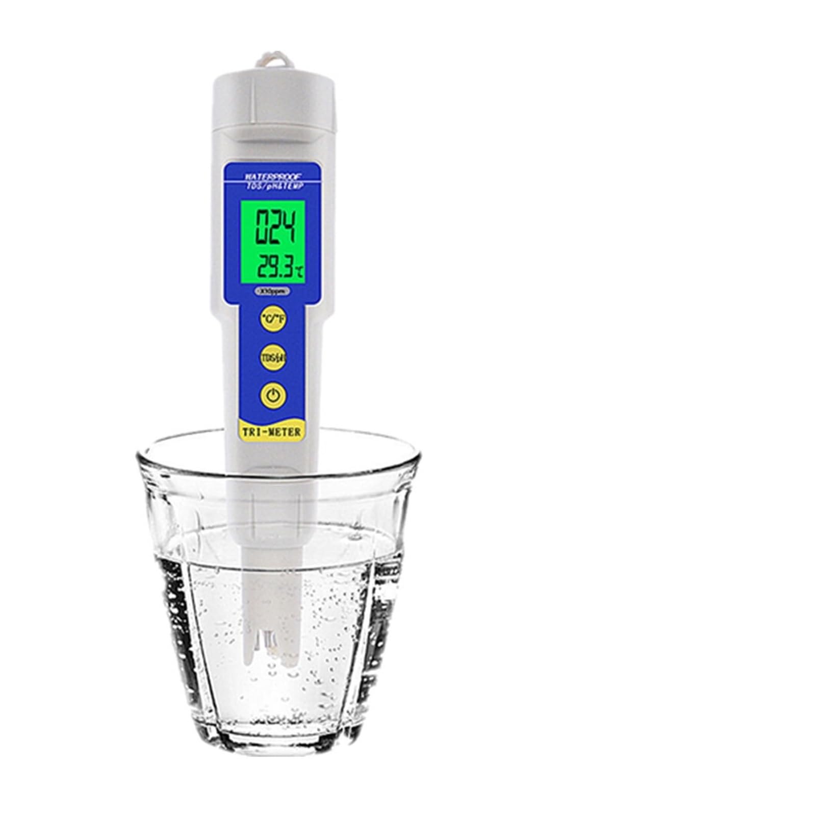 Tester dell'Acqua, 4 in 1 TDS PH EC Temp Meter Tester Test della qualità dell'Acqua Monitor Temperatura Penna Strumenti di misurazione Base acida(TDS PH Temp Meter)