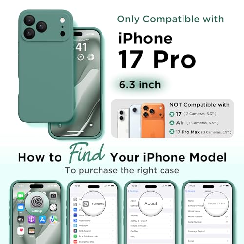 Image of GolbinBox Magnetic for iPhone 17 Pro Case, Silicone Cover, Pine Green