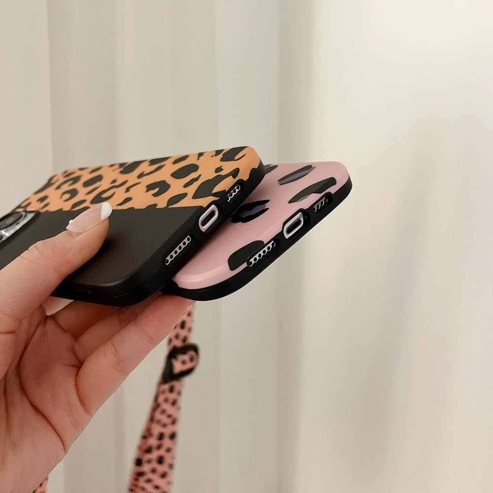 Newseego IPhone 15 Pro Max Hülle – Süßes Leopardenmuster Aus Weichem Silikon, Stoßfest & Mit Erhöhtem Rand