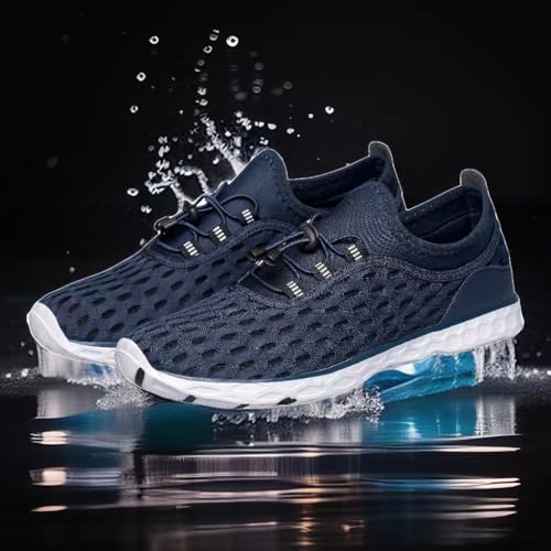 Image of DOUSSPRT Men's Water Shoes Quick Drying Sports Aqua Shoes DarkBlue Size 11.5
