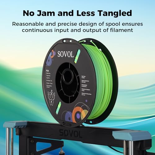 Image of Sovol 3D Printer Matte Multicolored Fast Change Gradient Rainbow PLA 1kg (2.2 lbs) Spool 3D Printing Materials, Dimensional Accuracy + /- 0.03 mm, 1.75 mm, Matte Cabbage