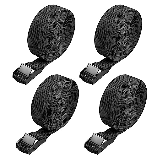 Hejo Correa de Amarre,4PCS 500x2.5cm Ajustable Cinchas de Amarre Trinquete de Metal Aleación con Liberación Rápida A...