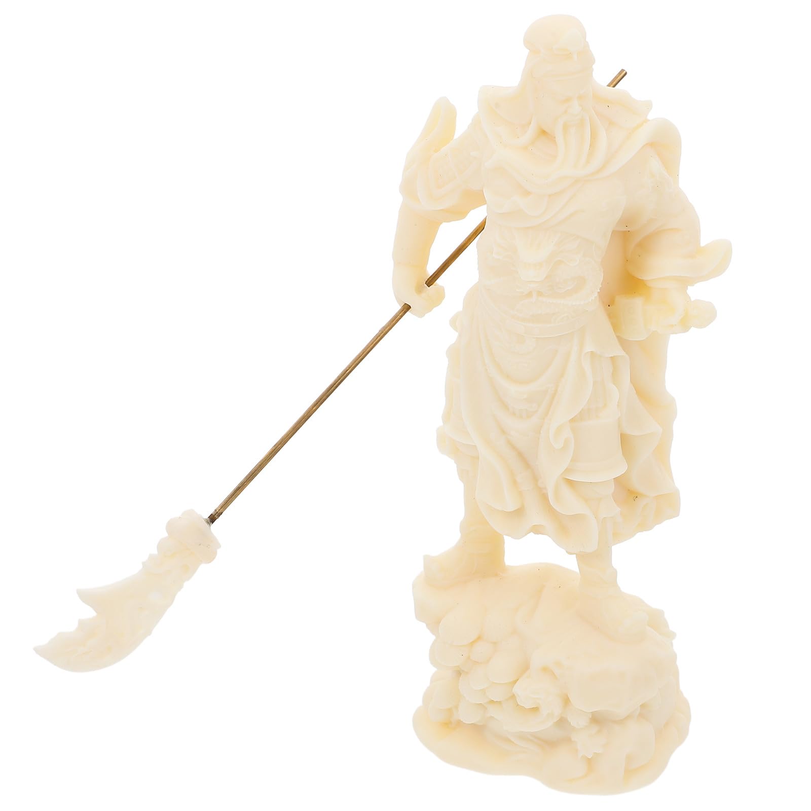 Figurine de Guan Gong FRCOLOR, objet d'art robuste et délicat pour intérieur