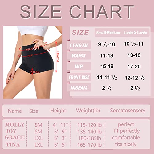 Fullsoft Biker Shorts For Women-3" High Waisted Soft Workout Yoga Gym Booty Spandex Shorts(White,Small-Medium) #TOP5