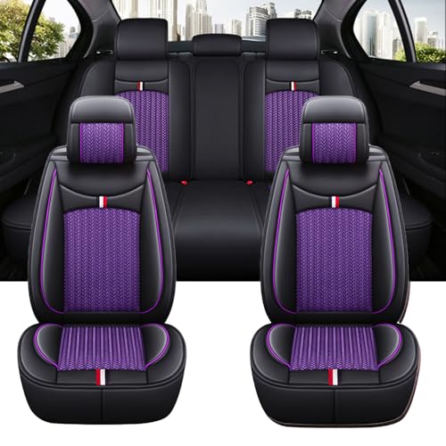 Housse de siège Auto pour Toyota Yaris Confort Voyage Famille Ensemble Complet Noir Violet
