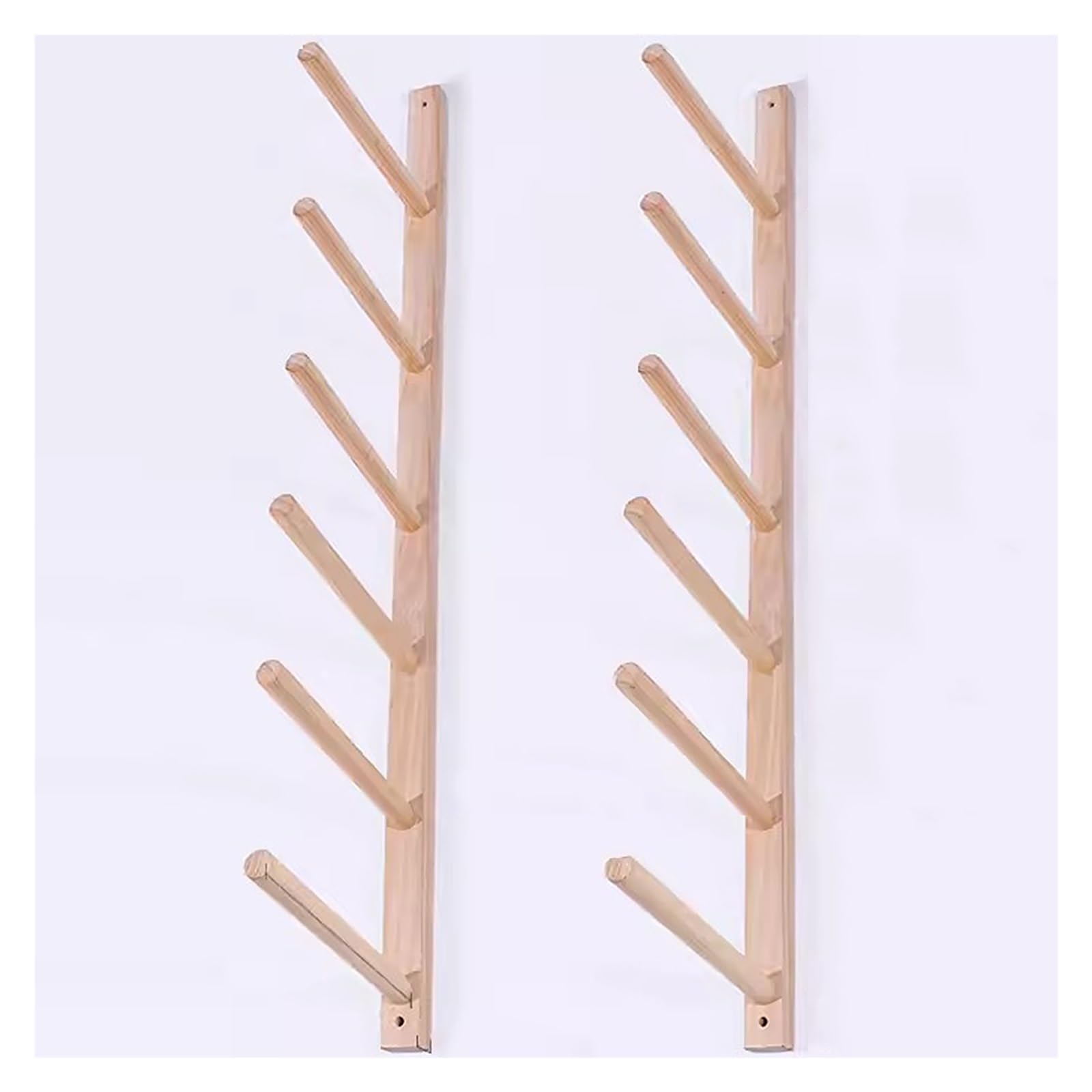 Étagère tapis de yoga en bois pour organisation garage et salle de sport