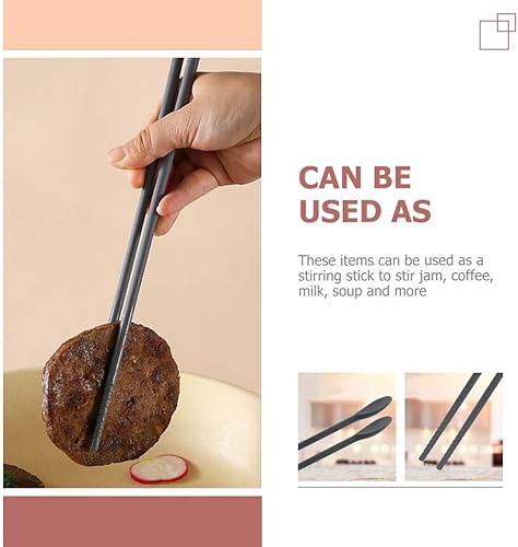 Miniatura 9 de Hemoton Agitador de silicona para café y cóctel, 4 unidades, cuchara de silicona para agitar, palitos agitadores de bebidas de silicona, palitos de
