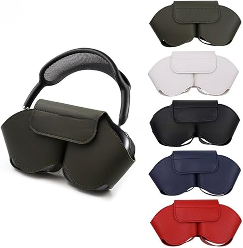 Miniatura 6 de Funda para AirPod Max, funda de viaje portátil en piel vegana duradera, color azul