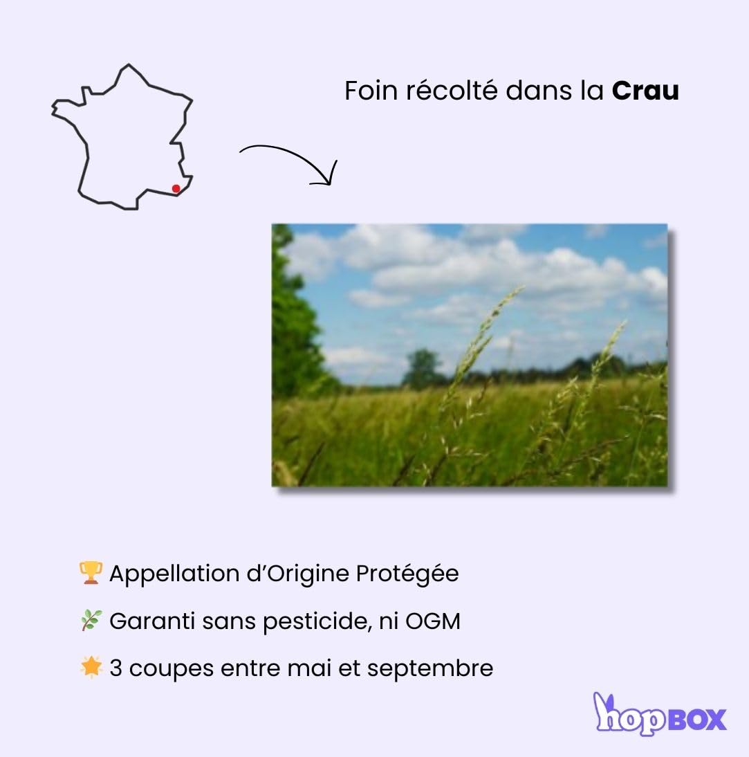 Foin de Crau AOP Mas de l’Aqueduc pour Lapin et Rongeur 6KG