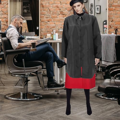 Tablier de toilettage multifonction en brocart polyester noir pour la coloration des poils - 6