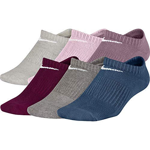 Nike Kids' Performance Lightweight No-Show Training Sock (6 Pair), Ankle Socks with Sweat-Wicking