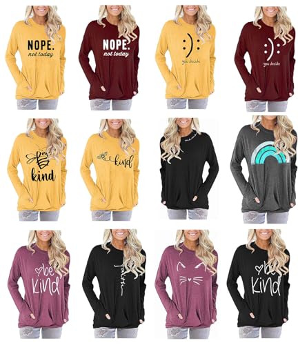 Akihoo-Womens-Casual-Long-Sleeve-Tunic-Tops-Crew-Neck-Shirt-Blouses