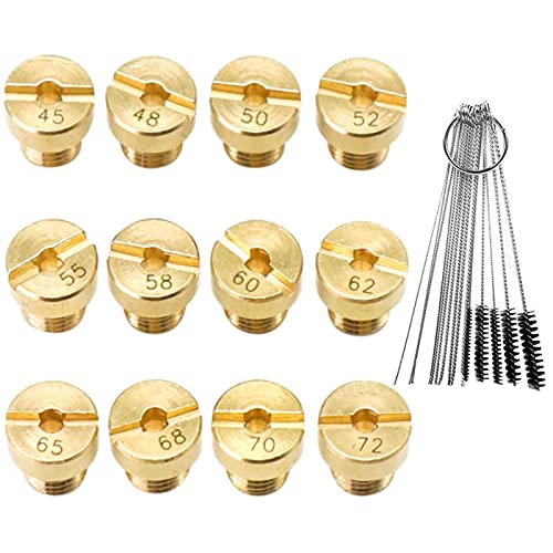 DUOJIN 12 Stück 5 mm Hauptdüsen für DELLORTO SHA Vergaser Hauptdüse PHBG AD/DS Rennvergaser für Motorrad-Scooter-Motoren unter 75 Durchfluss mit Reinigungsnadeln DUOJIN 12 Stück 5 mm Hauptdüsen für DELLORTO SHA Vergaser Hauptdüse PHBG AD/DS Rennvergaser für Motorrad-Scooter-Motoren unter 75 Durchfluss mit Reinigungsnadeln