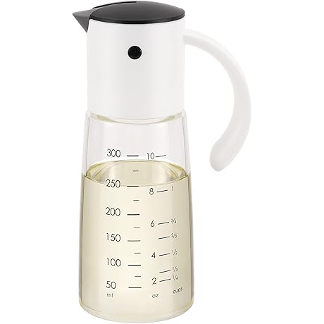 Vucchini Olive Oil Dispenser Bottle with No-Drip Pourer (10 oz)