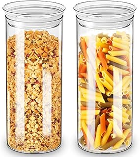 ZENS Glass Jar Canister, Tall Large Storage Jars Container Set with Airtight Lids,55