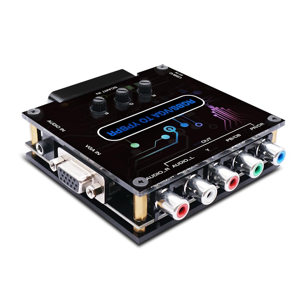Bitfunx RGBS VGA vers YPBPR convertisseur de composants péritel vers YPBPR YCBCR pour consoles de jeux rétro Nintendo 64 PS1 PS2 Dreamcast  44