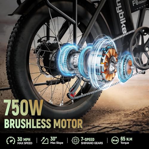 Foldable Electric Bike for Adults, 30+MPH, 48V 20Ah