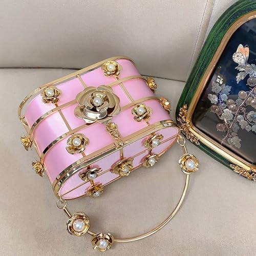 Sac seau de soirée chic pour mariage avec perles fleurs - 5