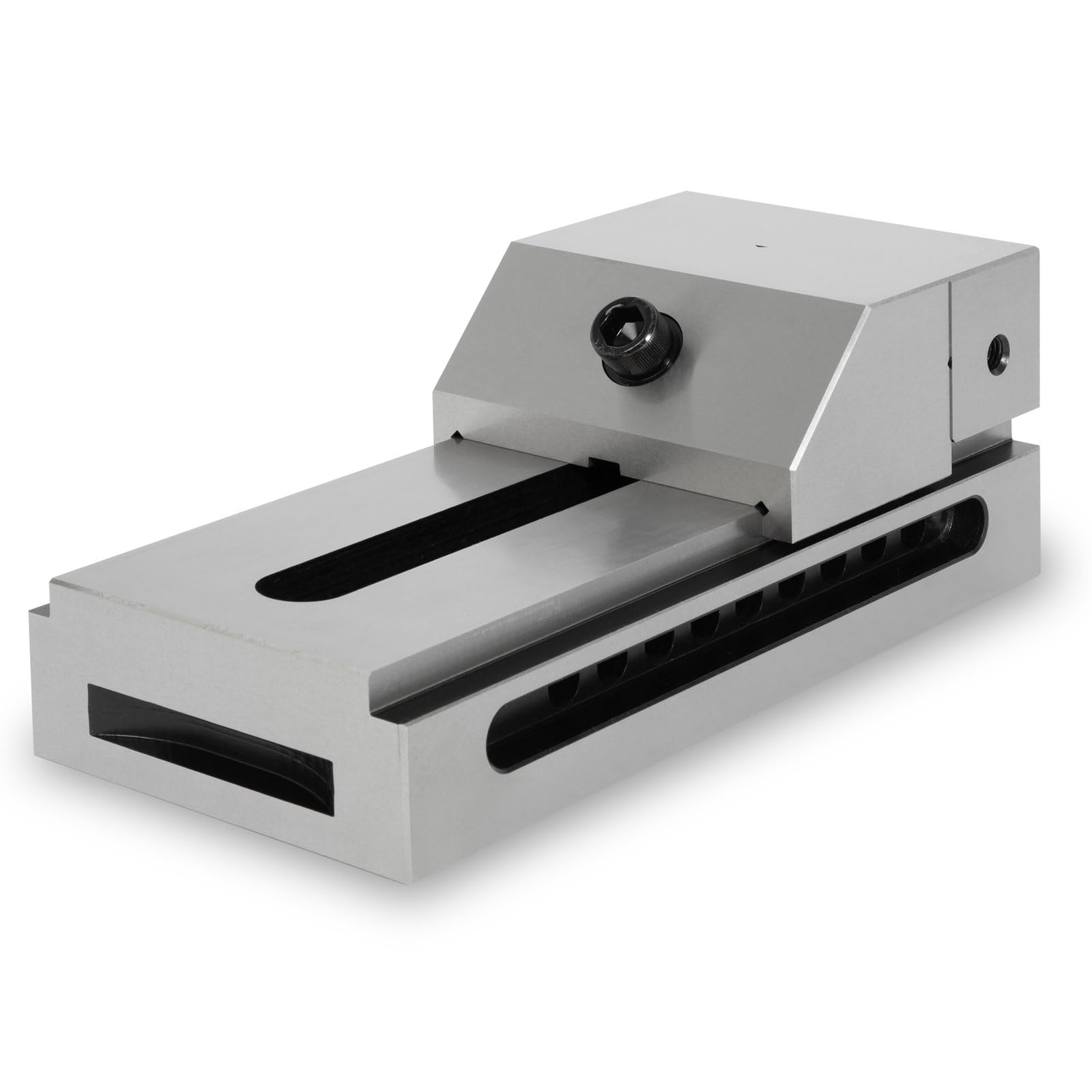 EBERTH Tornillo de banco de precisión, ancho de mordaza 125 mm, fuerza máxima de sujeción 160mm, altura de mordaza 50mm, de acero robusto, profesional, para trabajos diversos, para taller