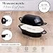 nuovva Dutch Oven For Sourdough Bread Baking – Enamelled Cast Iron Bread Loaf Pot – Oven Safe Non Stick Bread Pot – Rectangular, Black, 24cm x 16cm