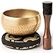 Silent Mind Klangschale &Oslash;9 cm Bronze &ndash; Handgefertigtes Komplett-Set mit Kissen und Kl&ouml;ppel, f&uuml;r Anf&auml;nger geeignet, klarer stabiler Klang, ideal f&uuml;r Meditation und Achtsamkeit