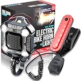 ZIREN High-Traffic Bike Horn Bell Siren & LED Light Super Loud Electric Alert Rechargeable IPX4 Front and Back Lights (ZIREN Micro USB)