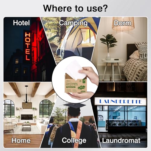 image for Poesie Laundry Detergent Sheets for Travel Portable Liquidless Cloth W