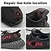 Hadwoer Sneaker Hole Repair Up Patches, Shoe Toe/Heel Hole Wear Prevention Insert Quick Patch Kit (Black-One Big and one Small 2 Pairs)…