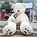 Osito Gigante de Peluche (130 cm a 340 cm) 5 Colores Disponibles (Beige - Gris - Marrón - Blanco - Rosa) Enorme Osito de Peluche (Blanco, 260 cm)