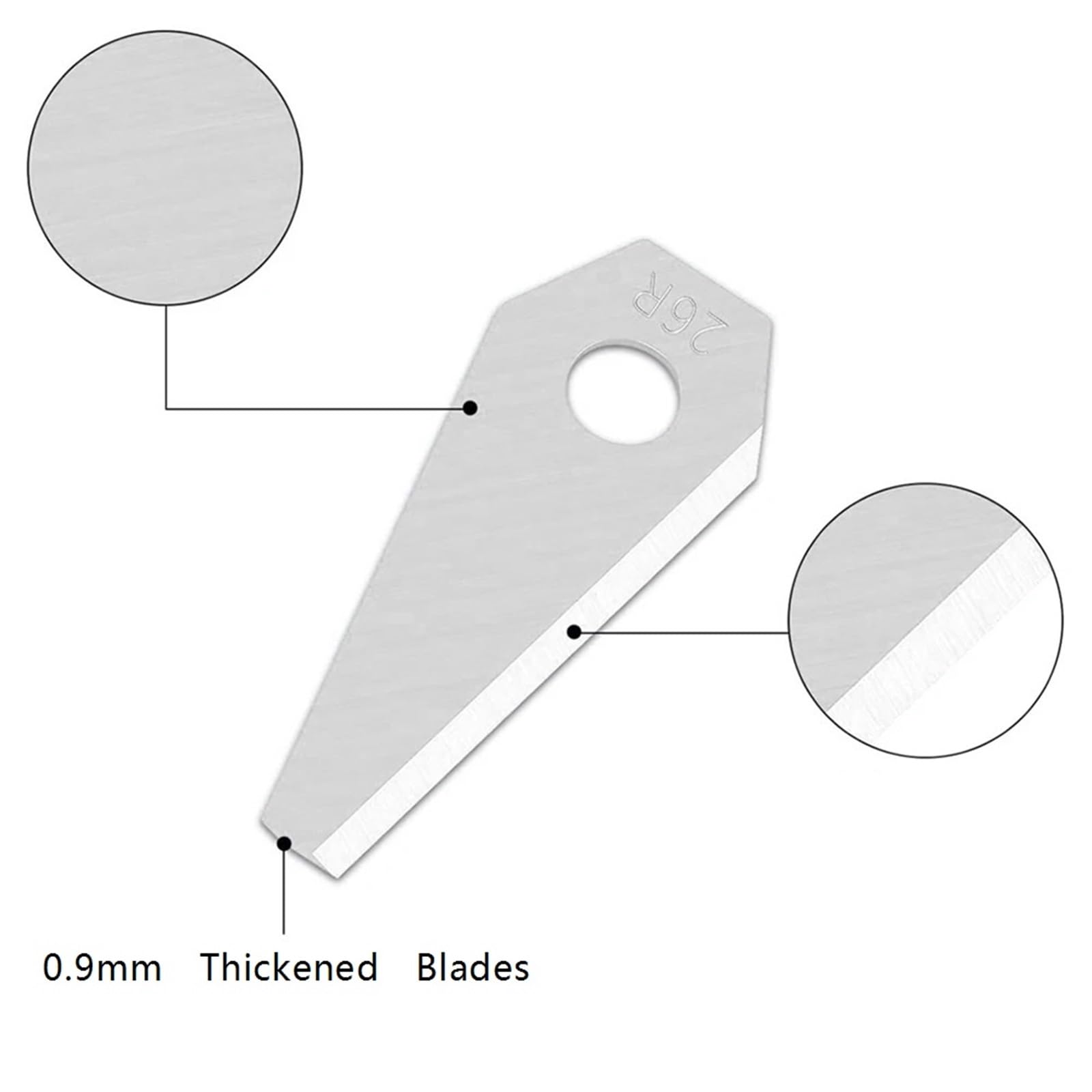Lame di Ricambio in Acciaio Inossidabile da 18/36 Pezzi, Compatibili con Bosch, Rasaerba Robotizzato Indego 800/1000/1200/350/400/450 | 36pcs