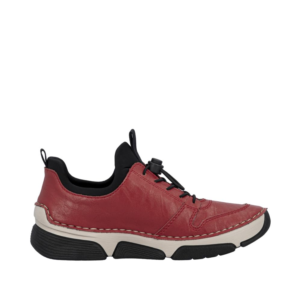 Rieker 45951-33 Damen Schnürschuh Textil/Synthetik rot rot