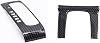 XITER Gear Panel Trim Shift Box Cover Carbon Fiber Decoration Cover Accessories for Honda 10th Civic 2016 2017 2018 2019 2020 2021 Automatic Transmission 2PCS