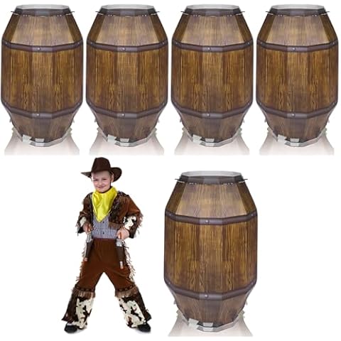 Fjoron Cardboard Pirate Barrel Party Decorations Cover