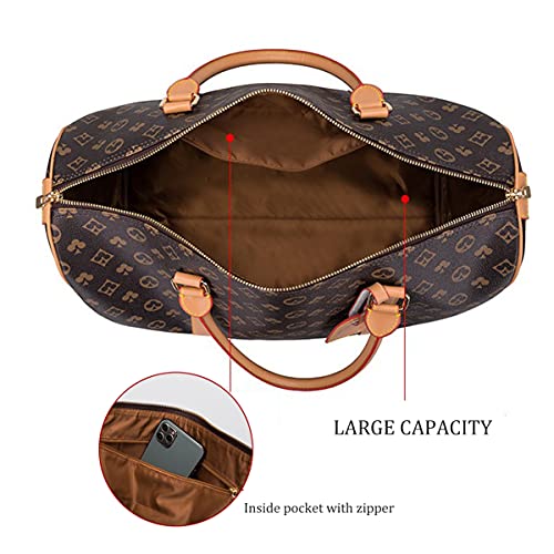 Travel Duffel Bag for Men Leather Overnight Weekender Luggage Tote-Carry On Large Traveling Handbag for Gym Holiday