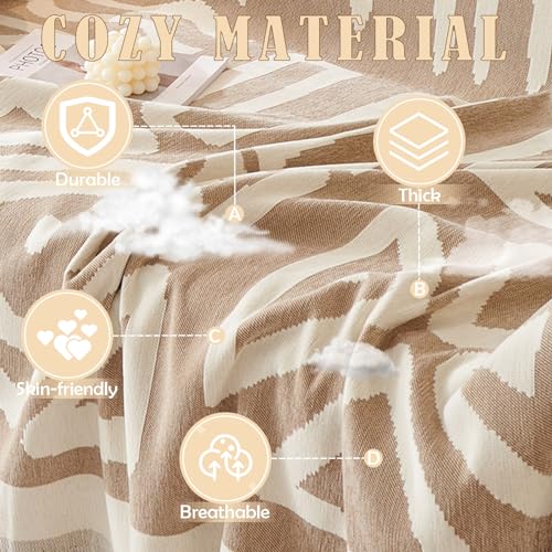 Handontime Sofa Covers For Sectional Sofa Set Boho Couch Cover For Dogs Khaki Throw Couch Cover With Tassel Loveseat Covers Futon Cover L Shaped Cover Washable Chenille Couch Protector thumb #3