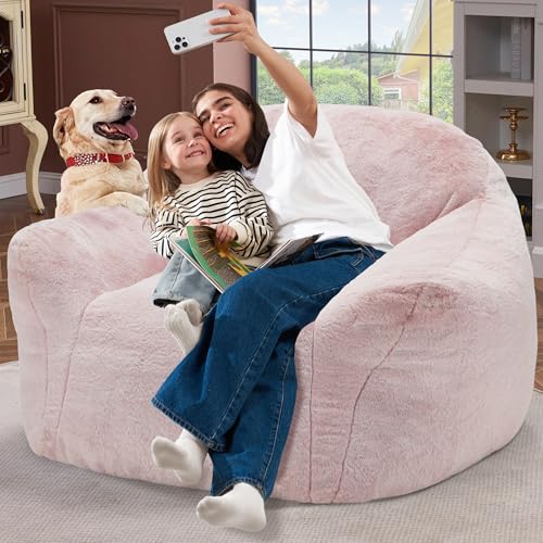 Image of Homguava Giant Bean Bag Chairs for Adults,Large Bean Bag Couch with Arms